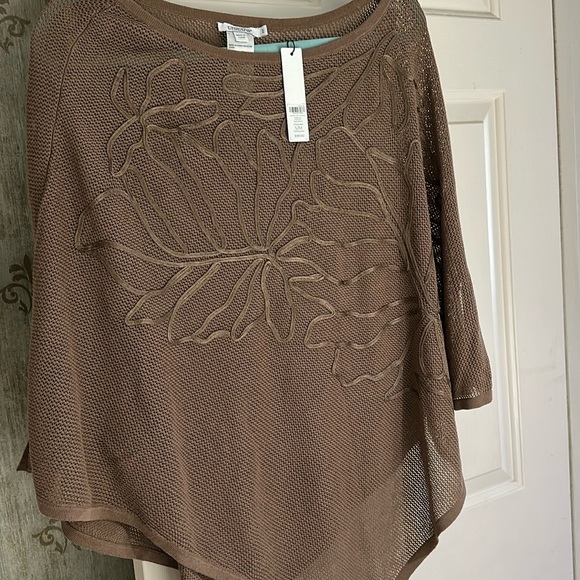 Chico's Tops - NWOT attached.. never worn, this season, chocolate brown light poncho